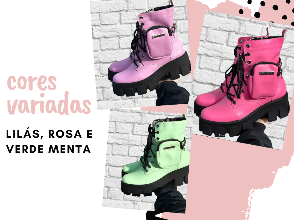 coturno | coturno com bolsinha | botas | inverno 2021 | tendencia inverno 2021 | bota coturno | coturno com minibolsa